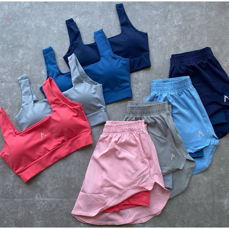 Conjunto Fitness Poliamida Top E Short Duplo Tactel Linha Premium