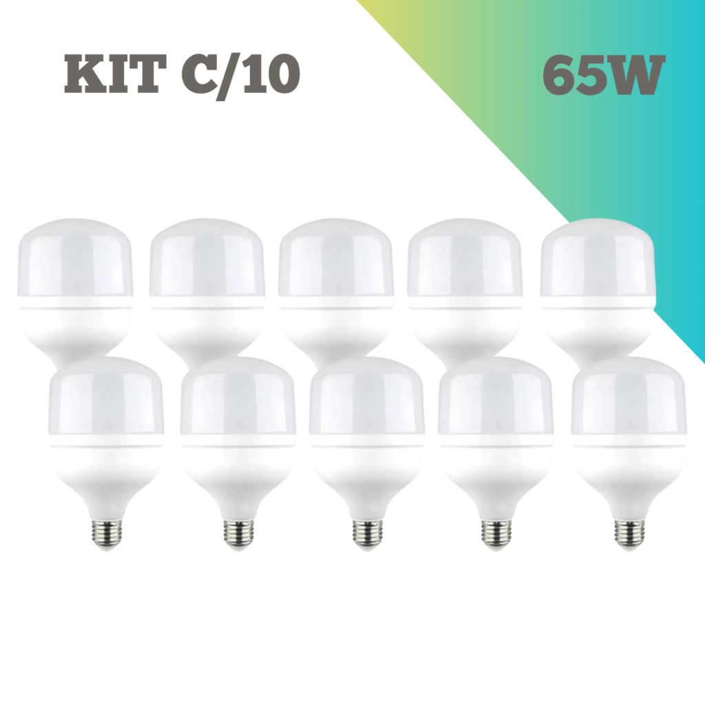 Lâmpada LED 65W Branco Frio 6500k Price Led Kit c/10