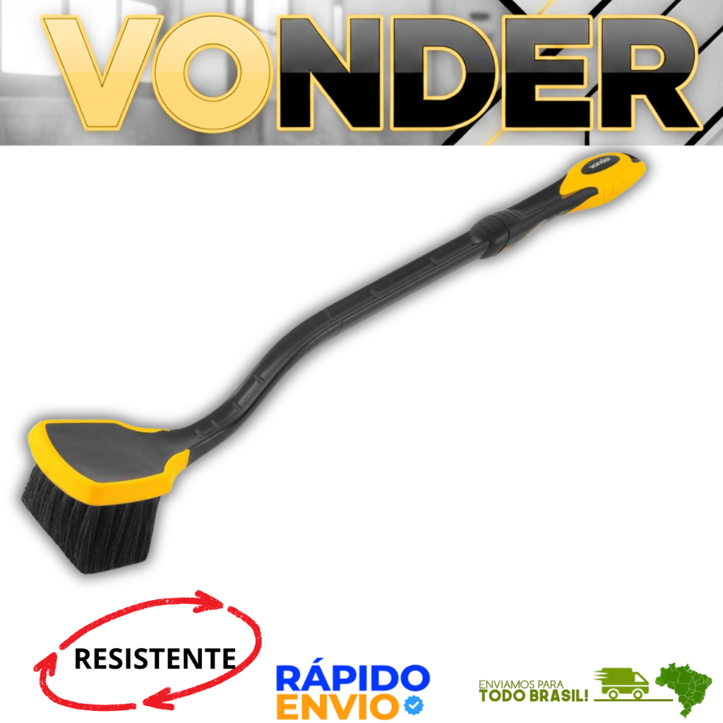 Escova Longa Para Limpeza De Caixa De Rodas Vonder Resistente Alta Qualidade Forte Premium