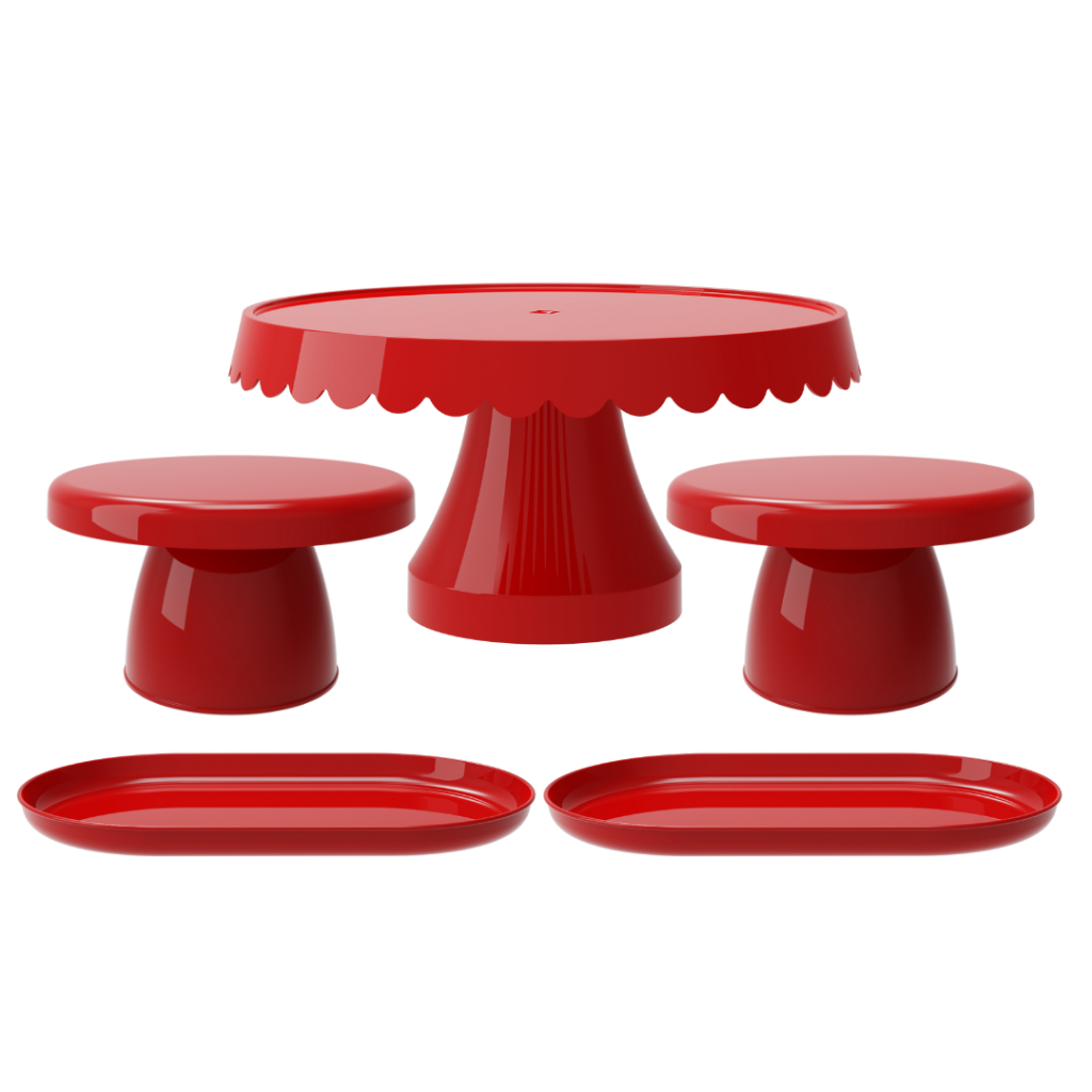 Kit Festa Popi com 1 Boleira Popi Plus, 2 Mini Cake Popi e 2 Bandejas Popi em Oferta na Shopee