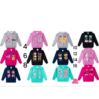 Moletom Infantil Feminino Menina Casaco Inverno com Capuz e Zíper Estampado Confortável em Oferta na Shopee