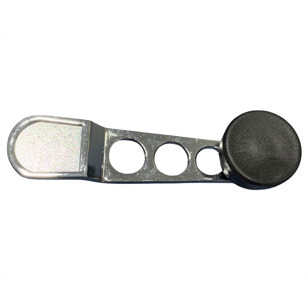 Manivela Esportiva Regulagem Vidro Porta Antimônio Prateado Para Vw Fusca de 1959 até 1986