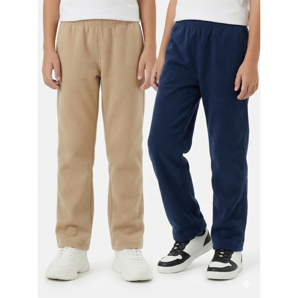 Kit 2 Calças Infantil Moletom Unissex Lisa Sem Bolso – Básica, Confortável e Versátil