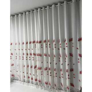 Cortina Voil Bordada 3,00 × 2,60 Com Forro de Microfibra Alta Qualidade em Oferta na Shopee