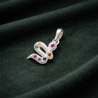 Pingente Prata 925 Legítima Cobra Cravejada Multicolor em Oferta na Shopee
