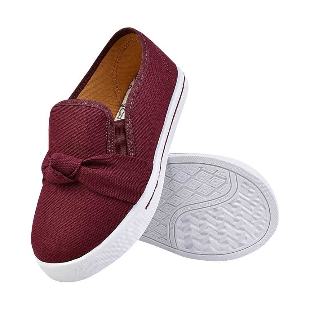 Tênis Slip On Infantil Feminino Calce Fácil com nó confortavel escola passeio presente em Oferta na Shopee