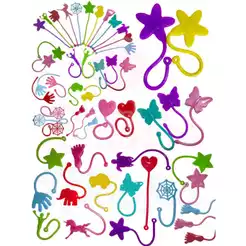 Kit 25 Geleca Gruda Parede Brinquedo Estica Puxa Para Kit Festa Lembrancinha Aniversario Prenda