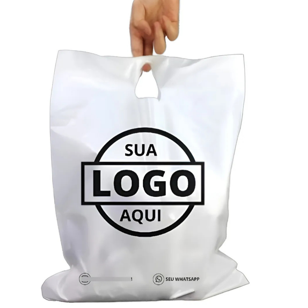 100 Unidades Sacola Personalizada Boca de Palhaço – 3 Tamanhos | Envio em 4 Dias Para Loja e Eventos