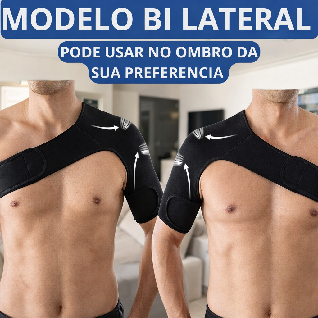 2 Ombreira Ortopédica Suporte de Ombro, Para Dois Lados Neoprene Ajustável, Alívio da Dor e Lesões