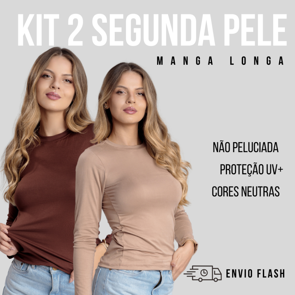 Blusa Termica Feminina Manga Longa Lisa Básica Segunda Pele Confortável para o Inverno