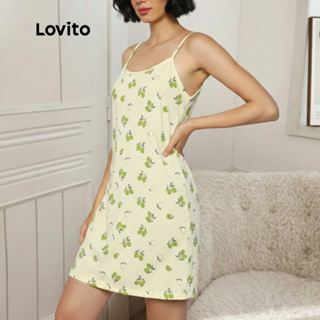 Lovito Camisola Casual com Estampa Tropical Feminina SDB1008BRL1038 em Oferta na Shopee