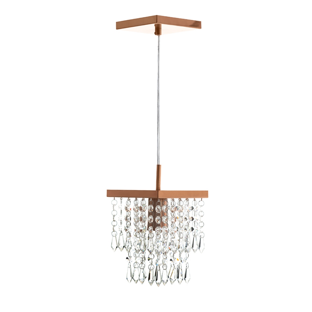 Pendente De Cristal Acrilico Spark Cobre Maravilhoso
