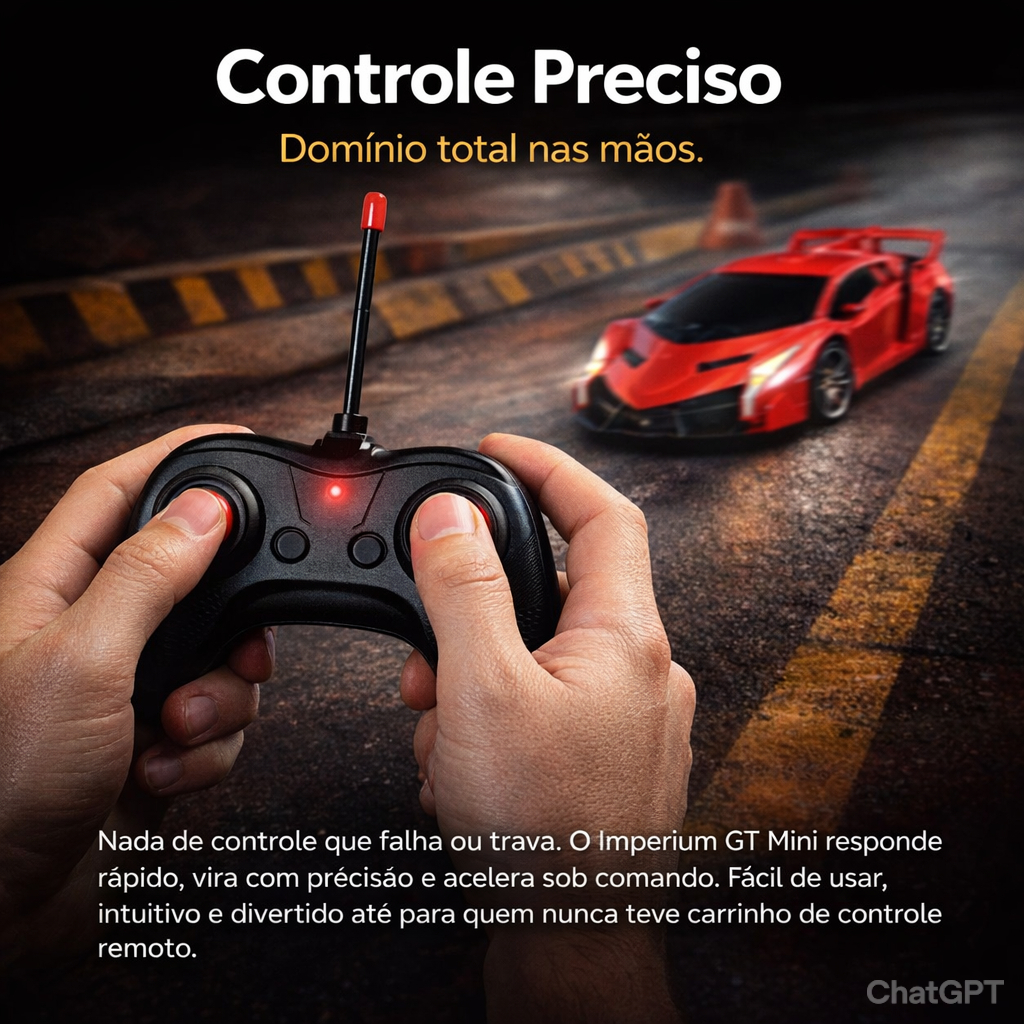 Carrinho Controle Remoto Lamborghini Alta Velocidade Imperium GT Mini Infantil