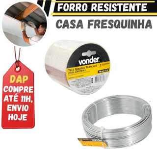 Fita Telada Adesiva.Tela de Teto de Isopor e Drywall /Arame Galvanizado 18mm 1kg-100 metros.VARIÁVEL em Oferta na Shopee