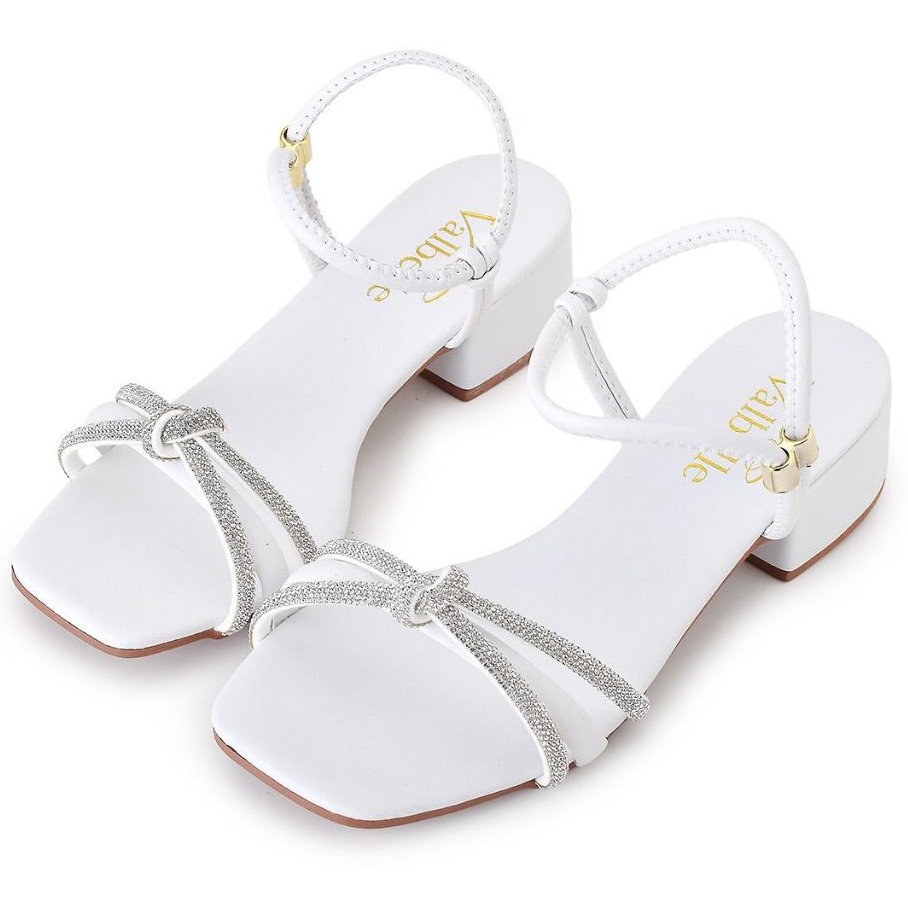 Sandalia Feminina Bloco Tira Strass Versatl Dia a Dia em Oferta na Shopee