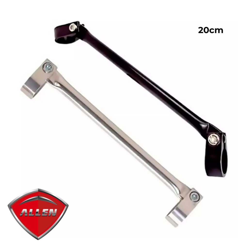 Barrinha de Guidão Allen Preta/Cromada Travessa de Guidão Moto e Bicicleta