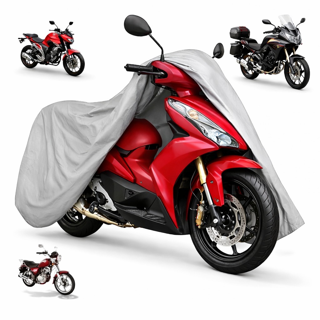 Capa de Moto 100% Impermeável Proteção UV Sol/Chuva/Poeira
