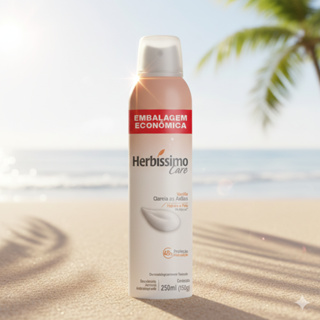 Desodorante Aerossol Antitranspirante Herbíssimo Care Vanilla 250ML | Embalagem Econômica em Oferta na Shopee