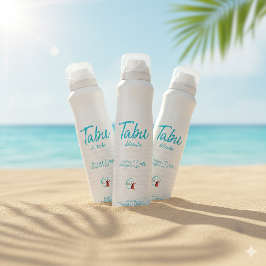 Kit 3 - Desodorante Aerosol Antitranspirante Tabu Delicada 150Ml em Oferta na Shopee