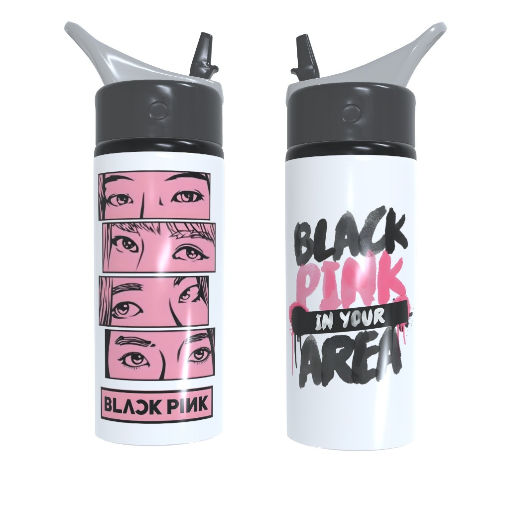 Garrafa Squeeze Blackpink Kpop Vários Modelos Jisoo Jennie Presente Blink Nerd Colecionável