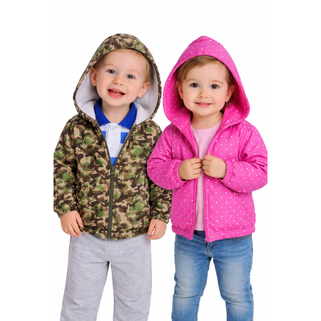 Jaqueta Infantil com Capuz Estampada Casaco Leve e Confortável  Moda Infantil Menino e Menina +1BB em Oferta na Shopee