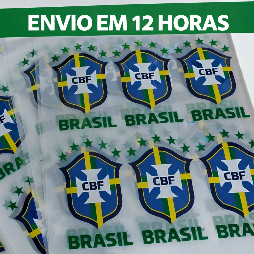 TERMOCOLANTE DTF TÊXTIL ESTAMPA Brasil Seleção Copa Do Mundo 8cm em Oferta na Shopee