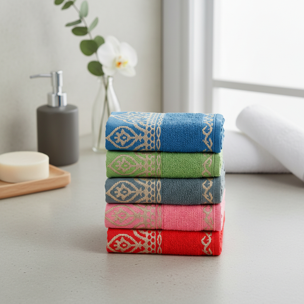 Kit 5 Toalha de Rosto Premium Grossa Bordada  45x70cm 100% Algodão  Seca Bem Veneza em Oferta na Shopee