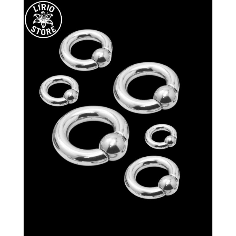 Alargador Aço 316L Septo Orelha Captive em Oferta na Shopee