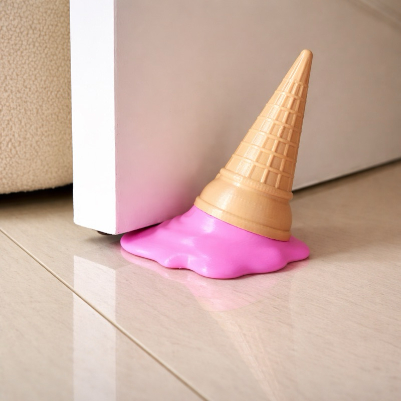 Suporte Trava Porta SORVETE Aparador Peso Trava Porta Cunha Calço Divertido