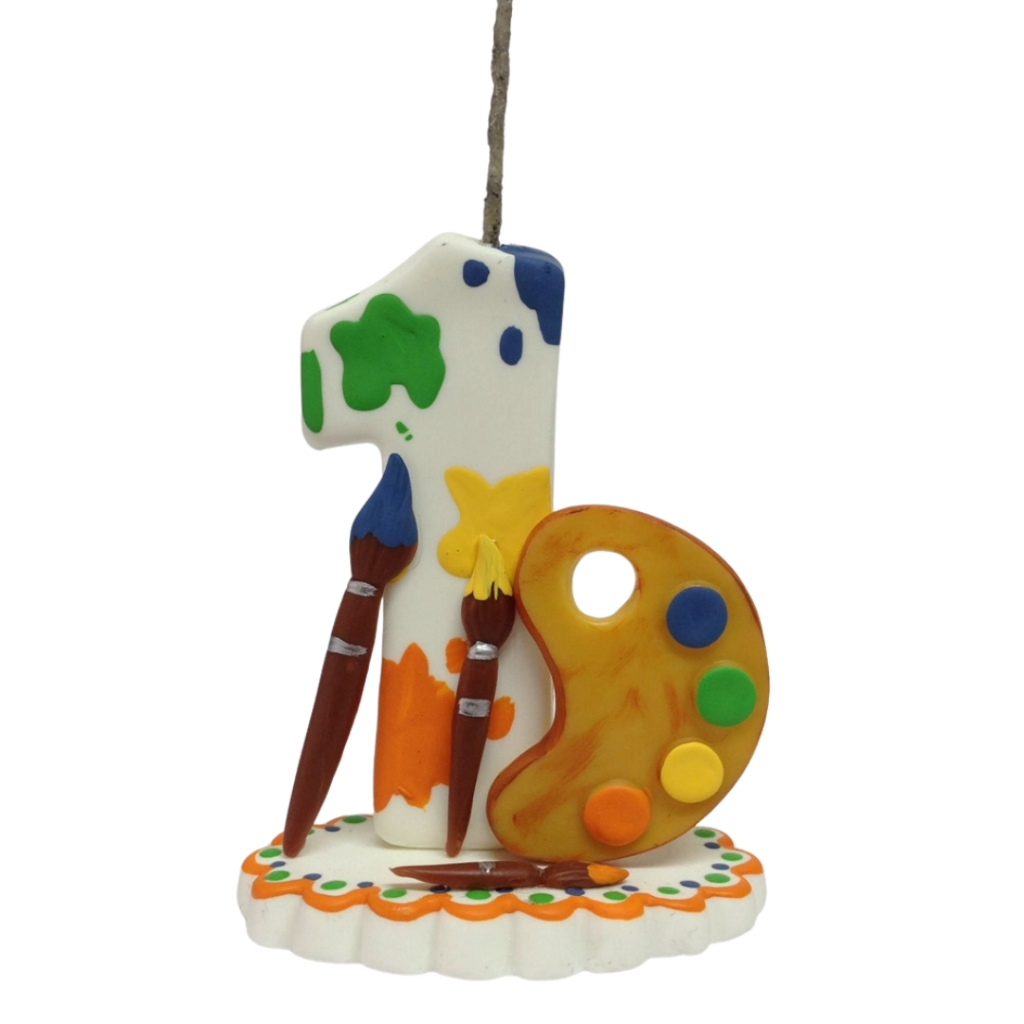 Vela Aniversário Topo de Bolo Personalizada Tema Aquarela Maior Pintor do Universo em Oferta na Shopee