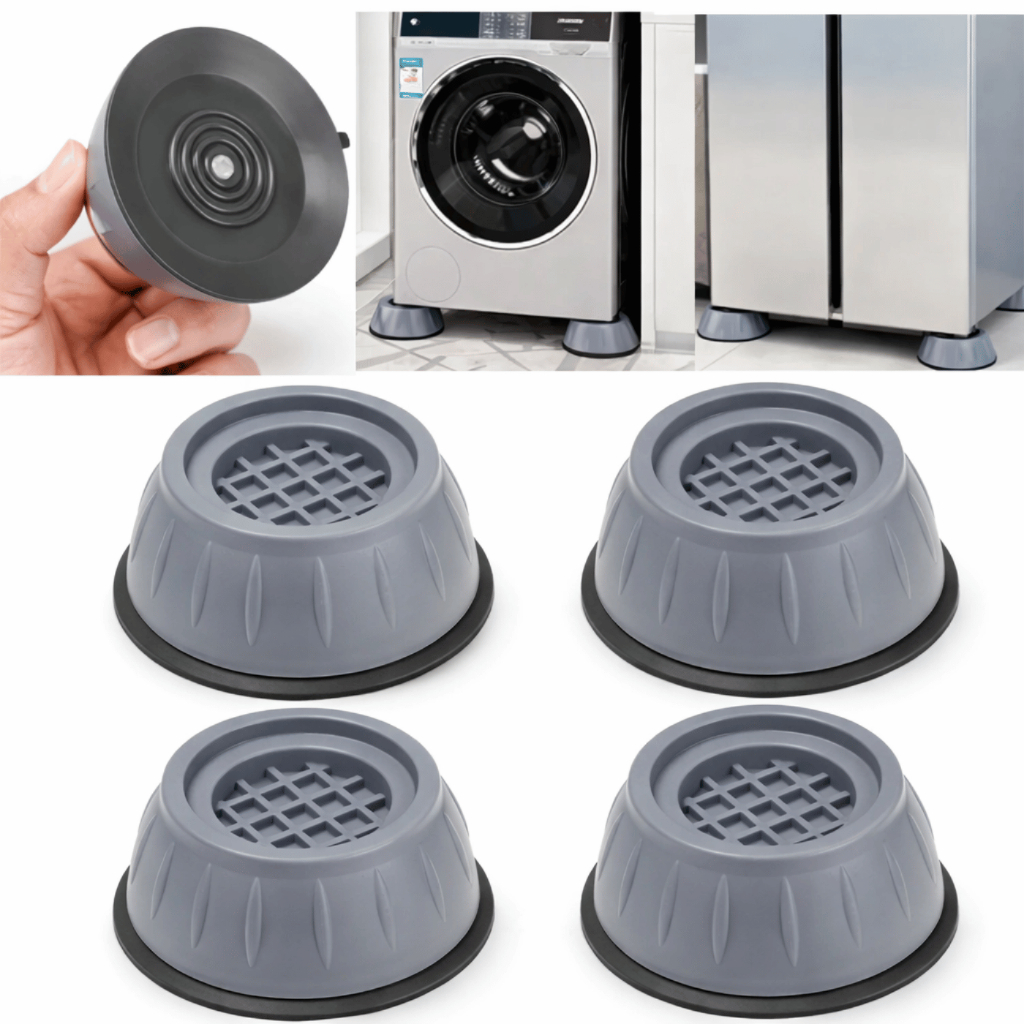 Pé Base 4  unidades Niveladora Antivibração para Máquina de Lavar, Fogão, Geladeira e Móveis em Oferta na Shopee