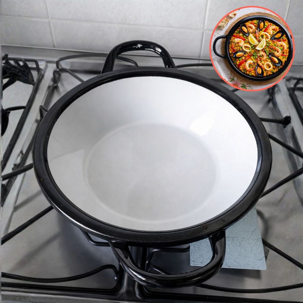Tacho Esmaltado Fritura Pastel Antiaderente Alumínio Reforçado Panela Paella Salgados Industrial Fritador Pasteleiro