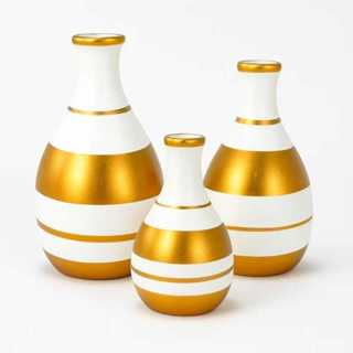 Trio Vasos Cerâmica Decorativos P/M/G Nude Enfeite Centro Mesa Sala Rack Banheiro Arranjos Casa Luxo em Oferta na Shopee