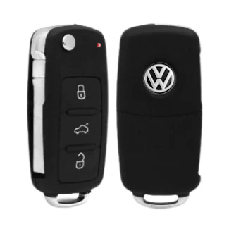 Capa Carcaça Chave 3 Botões VW Volkswagen G6 G7 Gol Golf Jetta Tiguan Saveiro