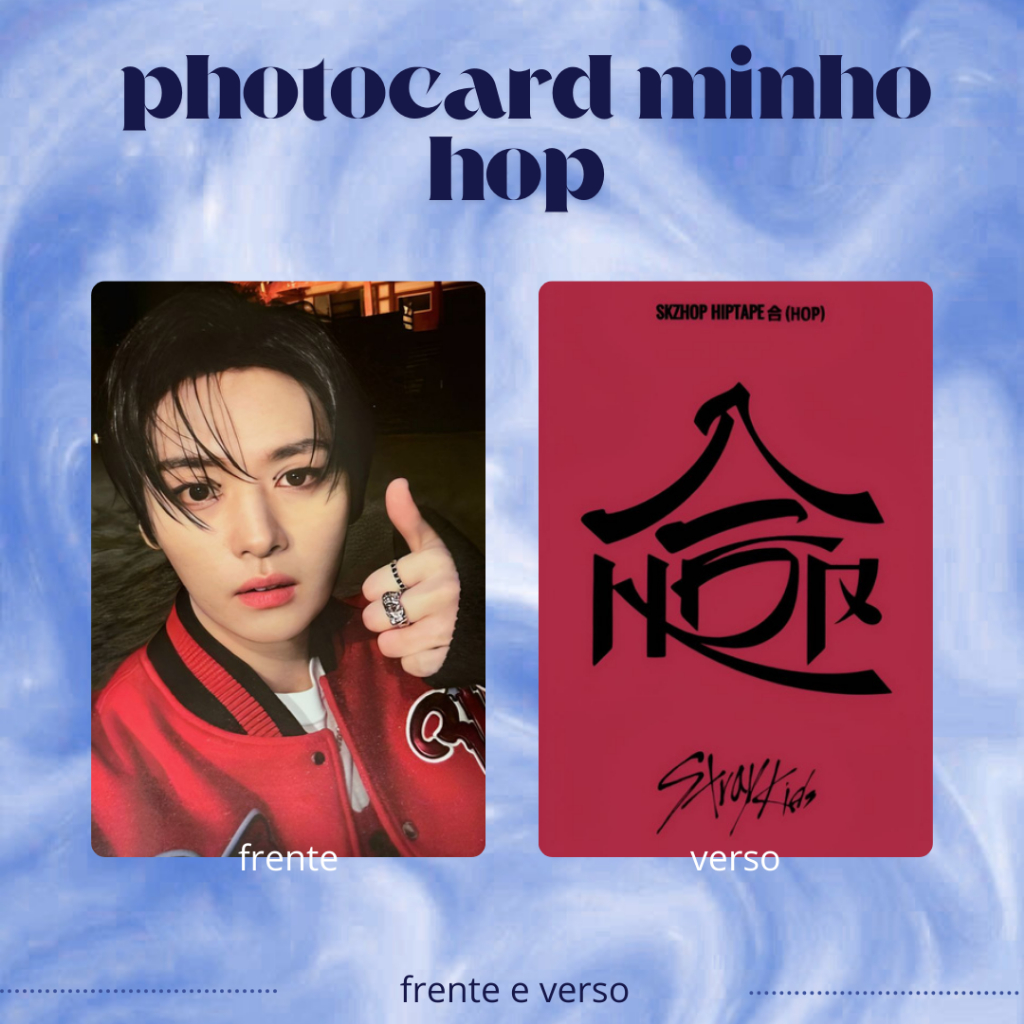 Photocard fanmade lee know stray kids hop frente e verso/apenas verso