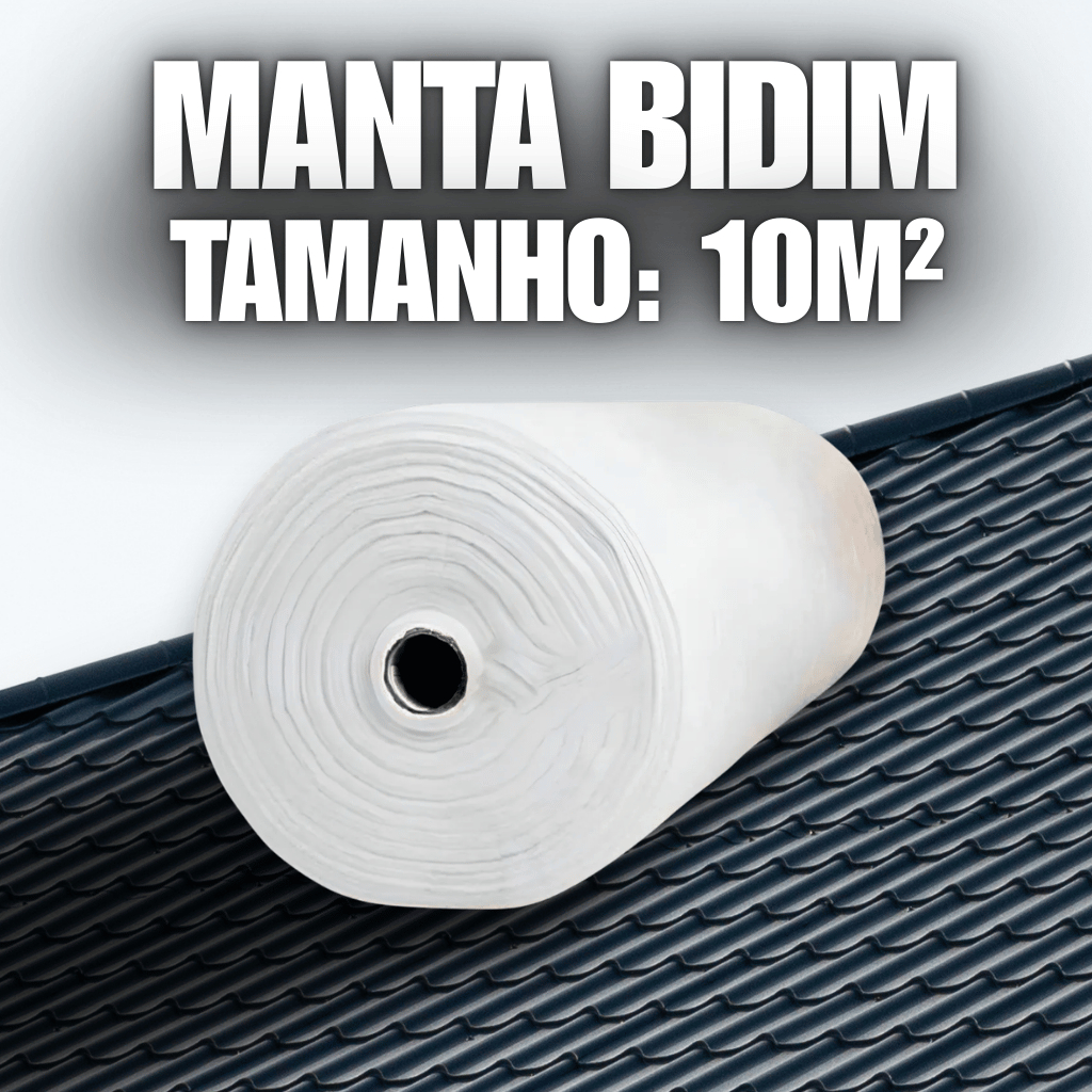 Manta Bidim VP50 10m² Reforço para Cobertura de Manta Líquida Profissional Uso em Obras e Reformas
