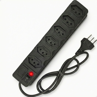 Filtro de Linha Regua 3, 4, 5 ou 6 Tomadas Tripolares 10A com Fusível em Oferta na Shopee