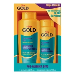 Kit Niely Gold Shampoo 275ml + Condicionador 175ml Argan Pós Quimica