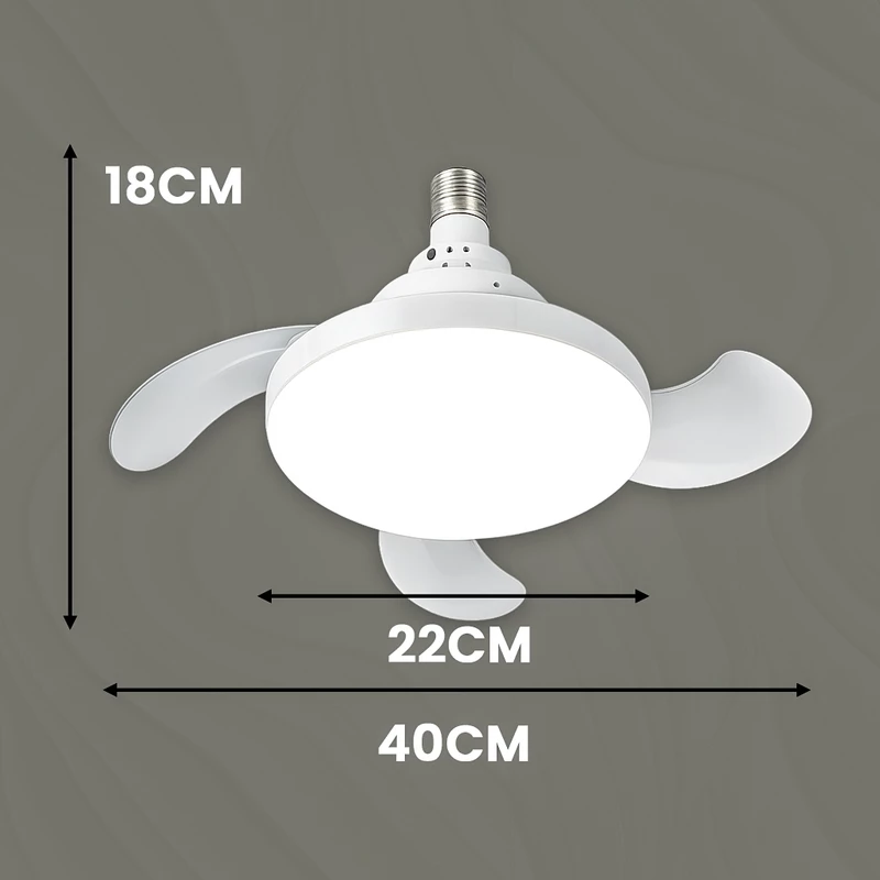 Ventilador de Teto com Luminária Led 6 Pás e Abajur E27 Bivolt — foto 9