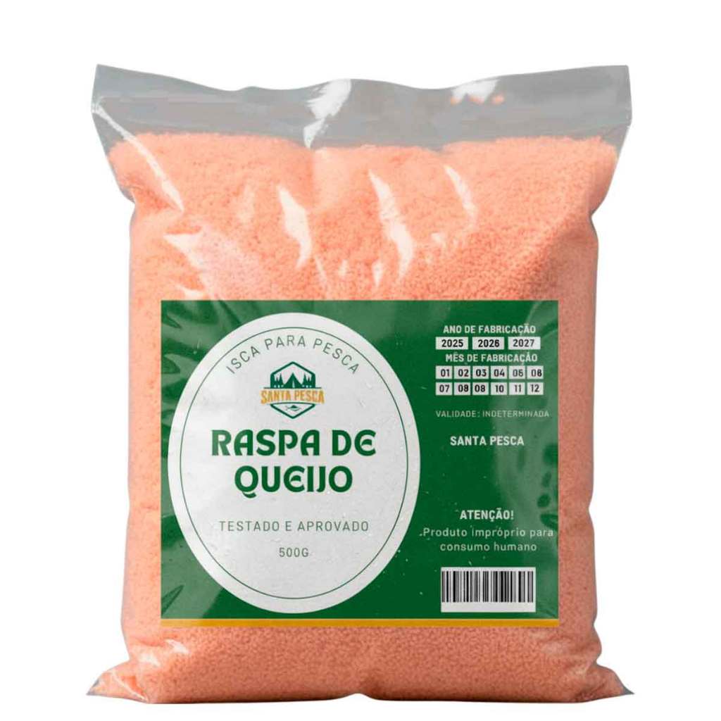 Raspa de Queijo para Pesca Massa Ceva Ração Isca Natural Tilápia Curimba Piau 500g