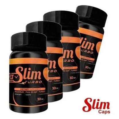 2 Potes Slim Turbo 30 Capsulas Original 100% Natural