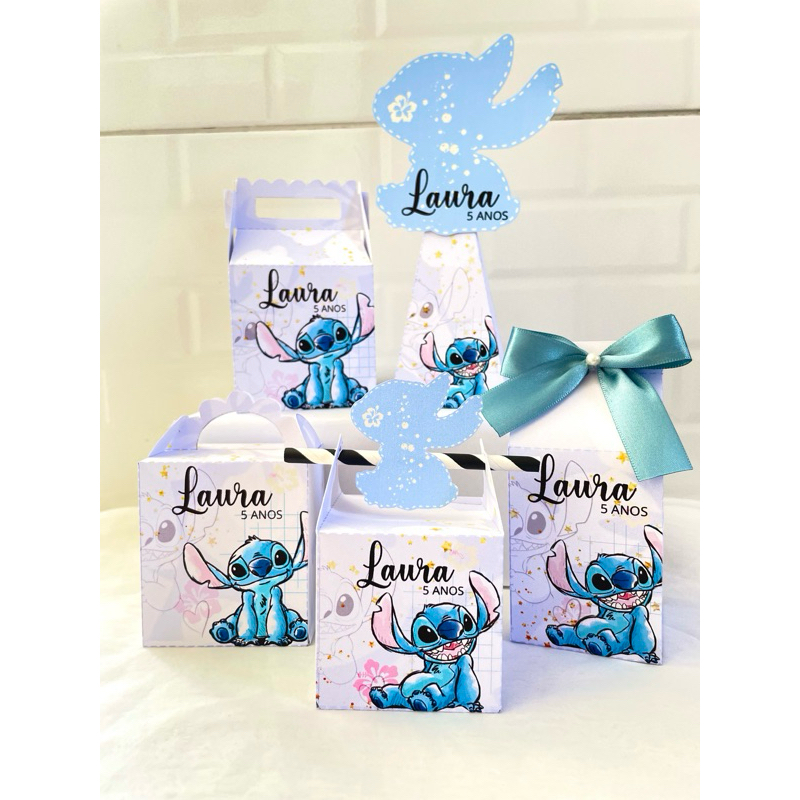 Caixinhas Pegue e Monte STITCH | Kit Personalizados | Caixinhas Personalizadas | Aniversário STITCH | Lembrancinhas