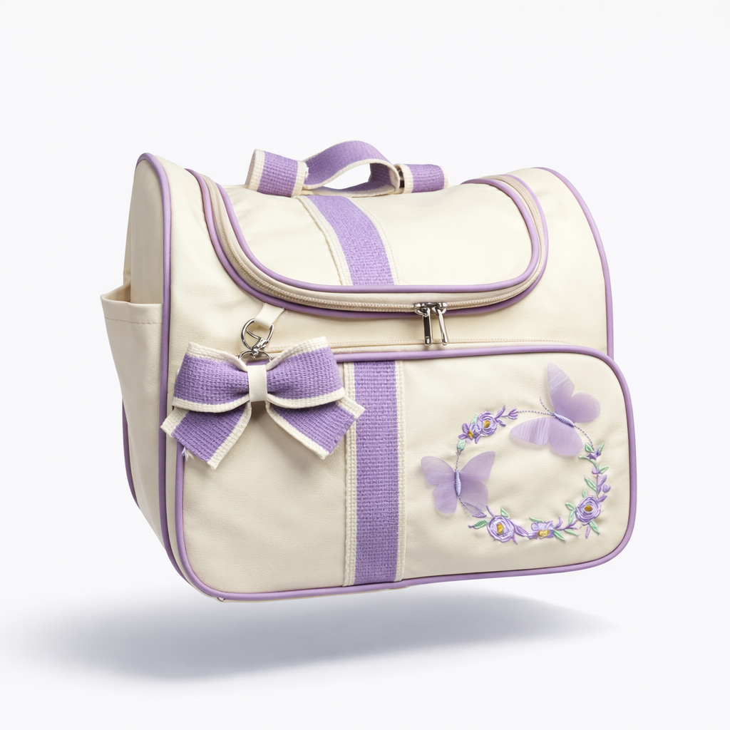 Mochila Maternidade luxo impermeável e térmica Grande- borboleta e safari
