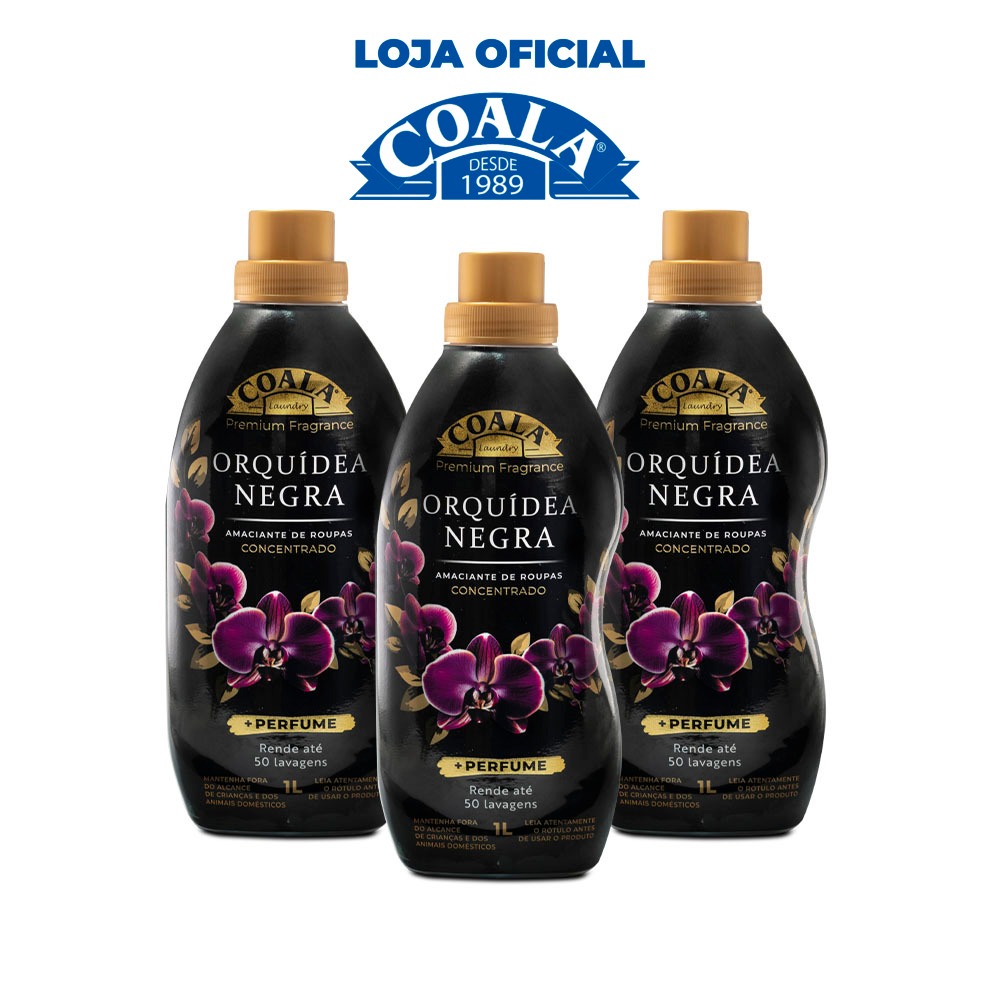 Kit Coala Laundry 3 Amaciantes - Orquídea Negra 1L em Oferta na Shopee