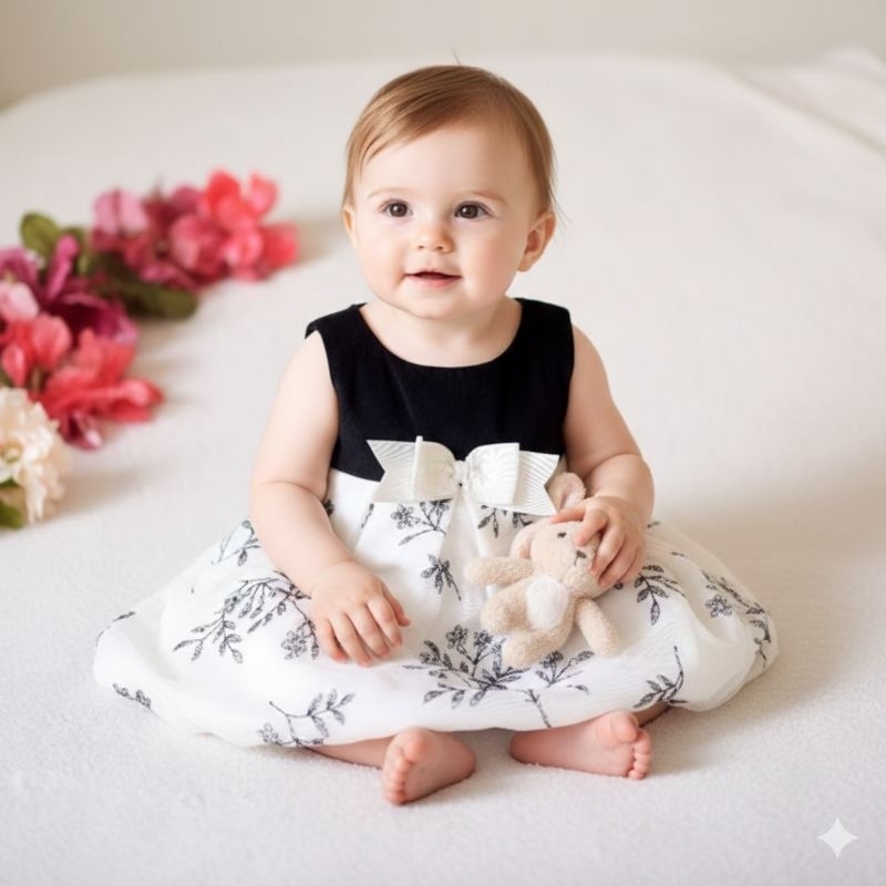 Vestido Lindo infantil em Tule, importado, Tam 6 meses