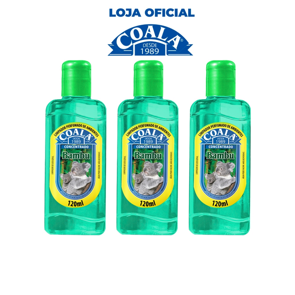 Combo 3 Limpadores Coala Bambu 120ml em Oferta na Shopee