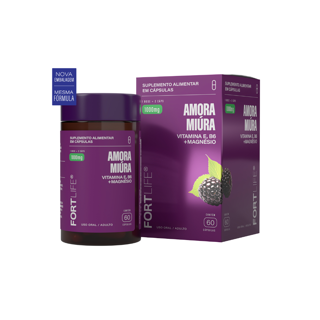 Amora Miúra 1000mg FortLife 60 Cápsulas em Oferta na Shopee
