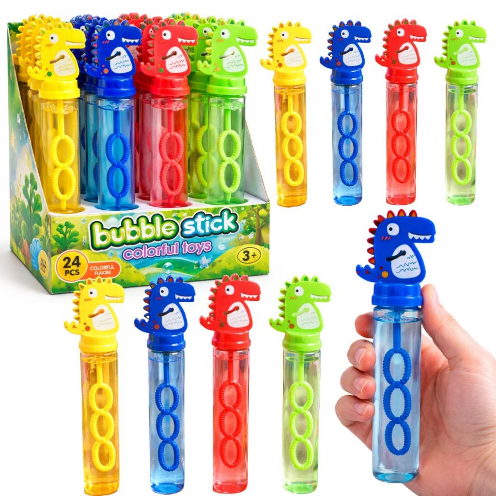 Bolha de Sabão Kit 24 Bolinha de Sabão Dinossauro Lembrancinha de Festa Atacado Aniversário
