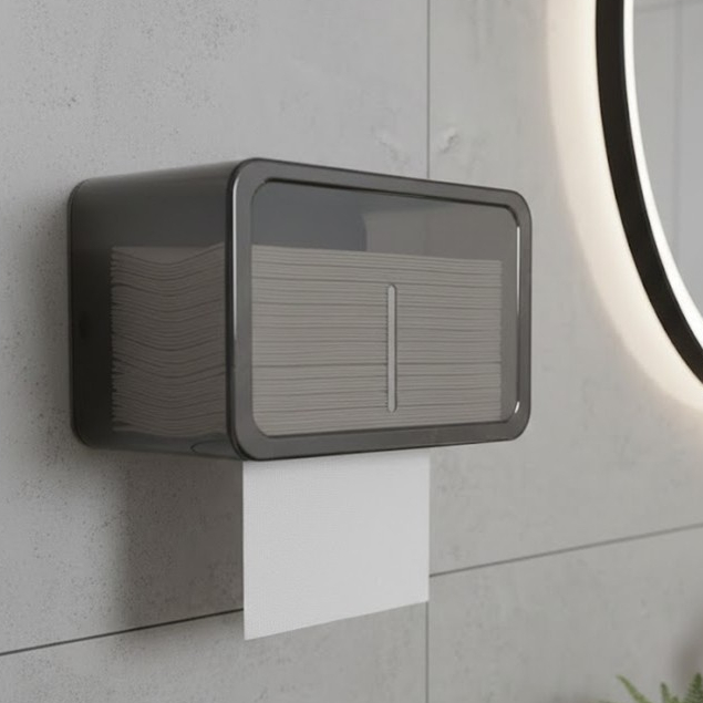 Toalheiro Dispenser de Parede Papel Interfolhas Translucido em Oferta na Shopee