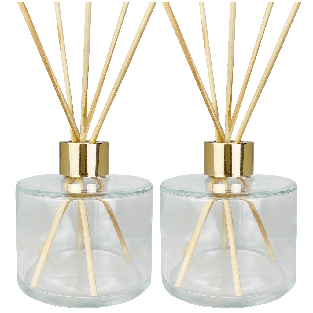 2 Vidros Picolo Transparente Difusor De Varetas Luxo 200ml em Oferta na Shopee